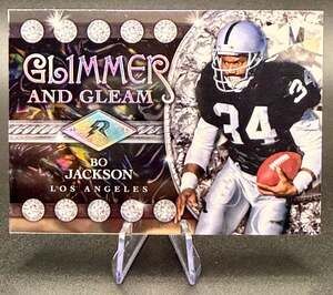Bo Jackson Glimmer and Gleam Topps Resurgence NFL Football Card Oakland Raiders